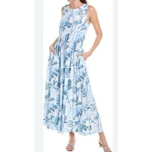 Brooks Brothers Womens Floral Tropical Resortwear Vacation Maxi Dress Size S